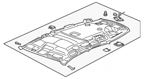 Обшивка потолка Honda CRV 12-16