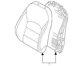 Водительское сидение Infiniti QX50 19-22 с airbag, электро, подогрев, кожа черная, серая строчка, ржавое снизу