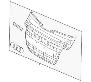 Решетка радиатора в сборе Audi A4 B8 13-16 рест мат