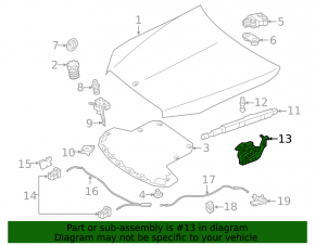 Петля капота ліва Mercedes C-class W205 43 18-21