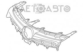 Решетка радиатора grill Toyota Camry v55 15-17 usa LE сломана
