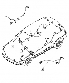 Проводка подстаканников Jeep Compass 11-16