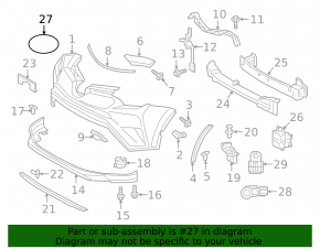 Элемент решетки радиатора grill Toyota Rav4 16-18