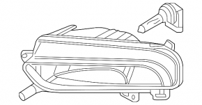 Противотуманная фара птф левая Audi A3 8V 15-16 S-line