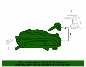 Противотуманная фара птф левая Audi A3 8V 15-16 S-line