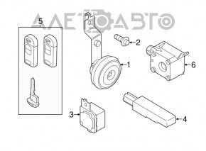 Ключ Mazda CX-5 20-25 keyless, 4 кнопки, без жала и накладки, царапины