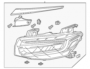 Фара передня ліва в зборі Honda Insight 19-22 LED