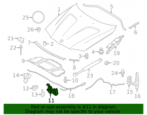 Замок капота левый BMW X3 F25 11-17 с датчиком