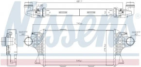 Интеркулер Mercedes W166 ML 12-15 2.1d, 3.0d