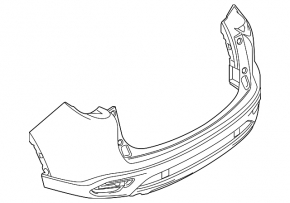 Бампер задній голий Mazda CX-9 16-23 під парктрон, без молдинга