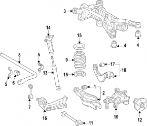 Стабілізатор задній Toyota Rav4 19-25 2.5
