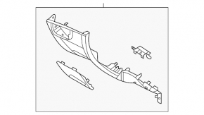 Накладка колени водителя Hyundai Tucson 22-26 1.6Т, черная