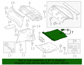 Пол багажника Mercedes CLA 14-19 черн