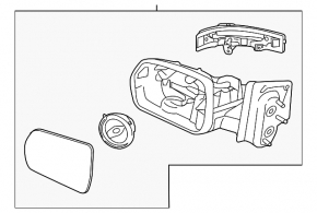 Зеркало боковое правое в сборе Ford Edge 15-18 12 пинов, BSM