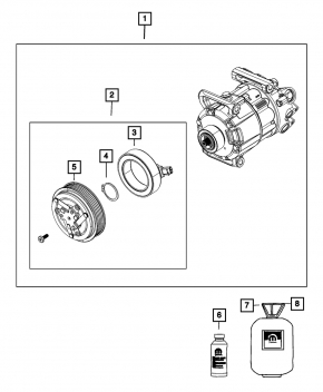 Компресор кондиціонера Jeep Compass 23-26 2.0T