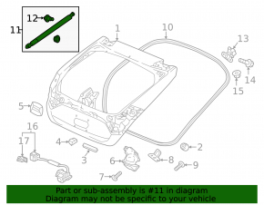 Амортизатор дверцят багажника правий Honda Civic X FK 17-21 5D