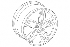Диск колесный R19 Audi A3 8V 15-20 5 одиночных спиц, легкая бордюрка