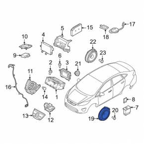 Динамик дверной передний левый Ford C-max MK2 13-18