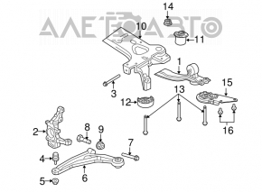 Цапфа передня права Chrysler 200 11-14