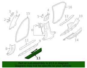 Накладка порога внешняя передняя левая BMW 7 G11 G12 16-19 хром