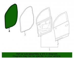 Уплотнитель дверного проема передний правый Buick Encore 13-22