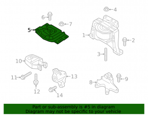 Подушка двигателя левая Ford Escape MK3 15-19 2.5 2.0T 1.5