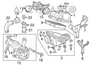 Воздуховод на мусоросборник Acura ILX 13-15
