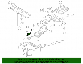 Кронштейн глушителя центральный Audi Q3 8U 15-18