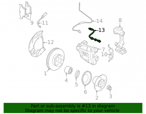 Шланг тормозной передний левый BMW X3 E83 03-10
