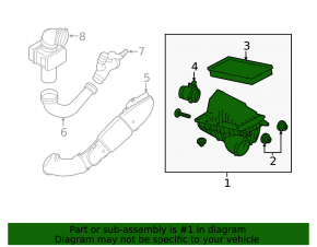 Корпус воздушного фильтра в сборе Land Rover Discovery 17-21 3.0d
