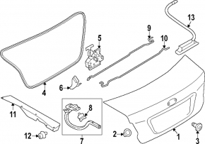 Крышка багажника Subaru Impreza 17-23 GK