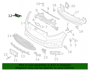 Емблема решітки радіатора grill Ford Fiesta 14-19 "ST"