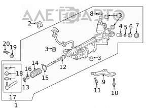Рульова тяга ліва Subaru Forester 19-24 SK іржава