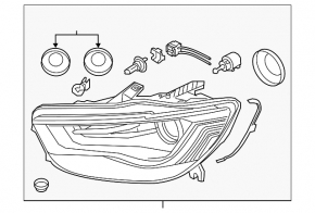 Фара передня права в зборі Audi A6 C7 16-18 рест ксенон