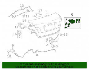 Личинка замку кришки багажника Toyota Camry v40 07-11 keyless