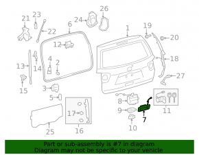 Ручка двери багажника с кнопкой Toyota Sequoia 08-10 поплавленна кнопка