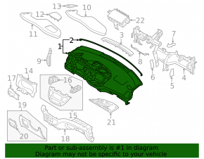 Торпедо передняя панель без AIRBAG Hyundai Tucson 16-18 черная под динамик