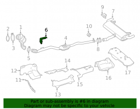 Кронштейн переднього глушника Mercedes C-class W205 300/350e/350h 15-18 на кузов