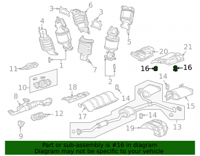 Кронштейн приемной трубы Acura RDX 13-18 2wd front 2.4 rear 3.5 type 3.