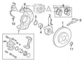 Кожух тормозного диска передний левый Toyota Corolla e12 02-08
