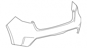 Бампер задний голый Toyota Corolla 20-23 4d