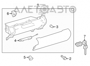 Перчаточный ящик, бардачок Toyota Camry v50 12-14 usa серый