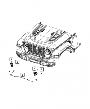 Противотуманная фара птф левая Jeep Wrangler 18-20 LED