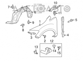 Уплотнитель решетки дворников правый Mazda CX-7 06-12