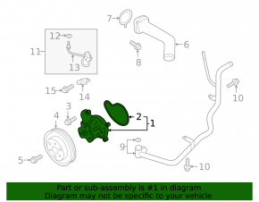 Помпа водяная Subaru Outback 20-24
