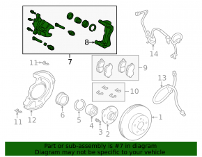 Суппорт в сборе передний левый Lexus RX300 98-03