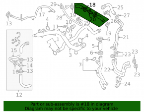 Патрубок системи охолодження Audi Q7 4L 11-15 3.0
