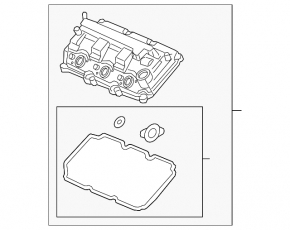 Кришка клапанна Acura MDX 14-20 передня