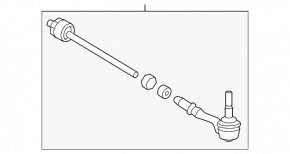 Рульова тяга з наконечником BMW X3 F25 11-17