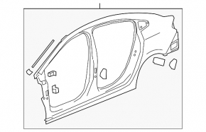 Четверть крыло задняя левая Chevrolet Cruze 16-